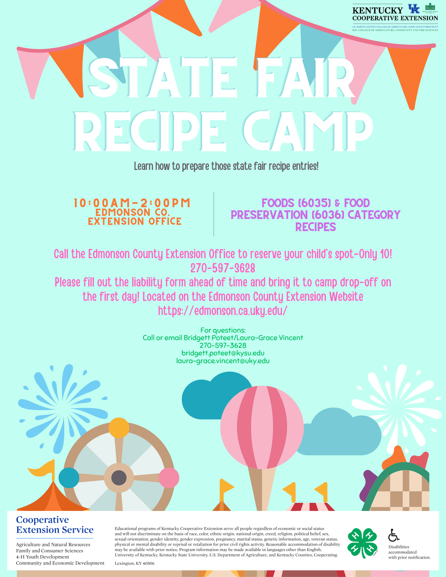 State Fair Recipe Camp